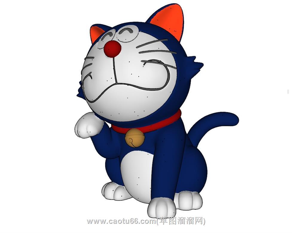 哆啦a梦招财猫机器猫SU模型