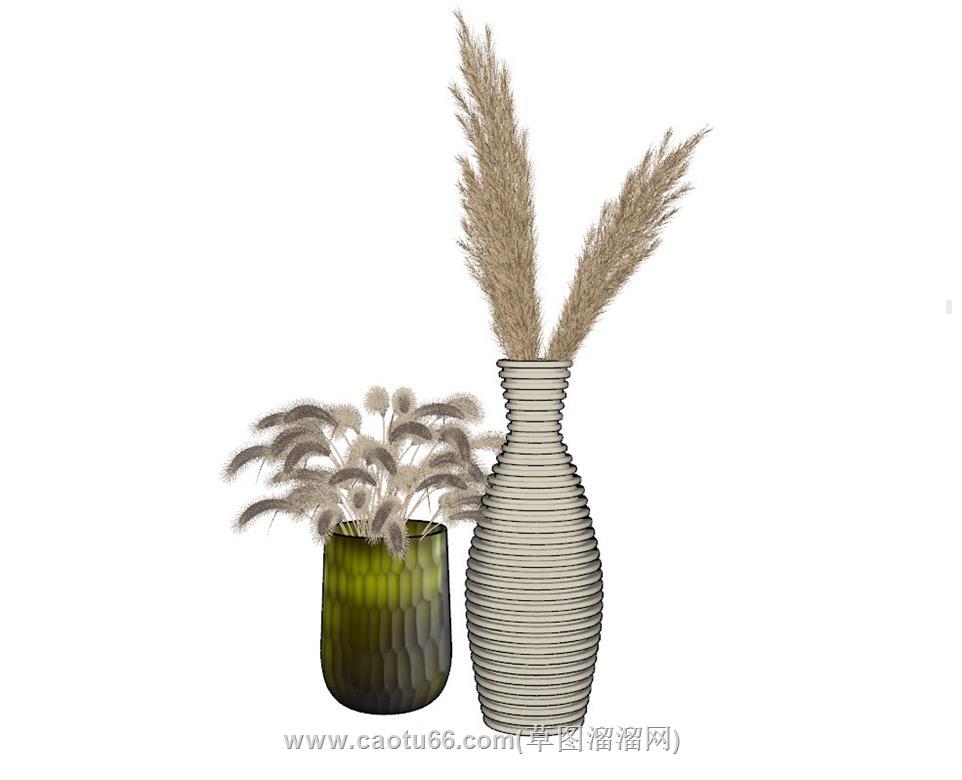 装饰花瓶插花SU模型