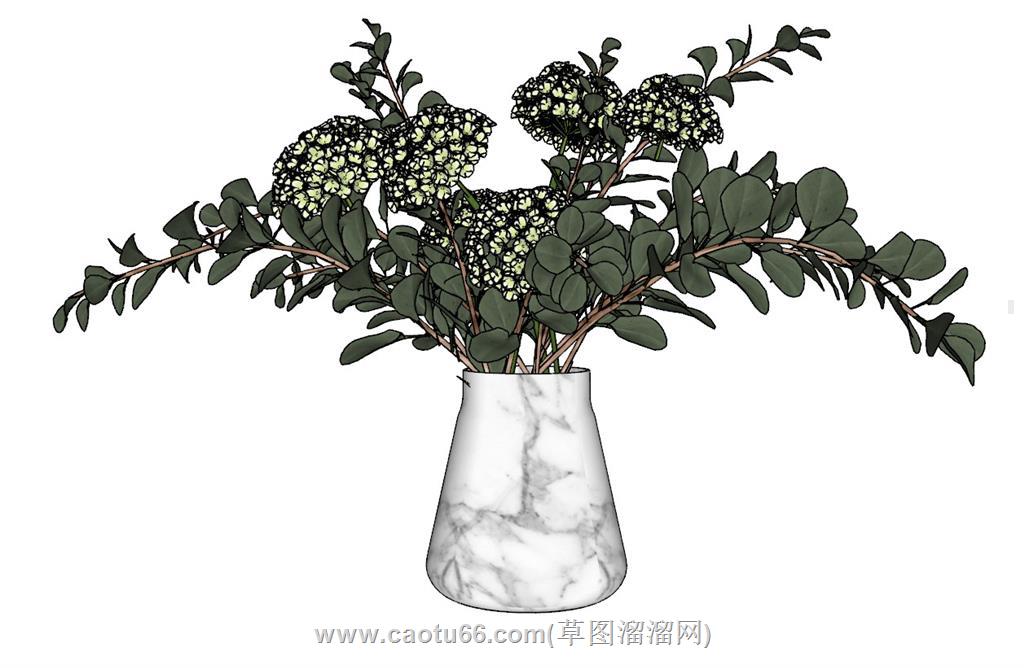 花瓶摆件SU模型