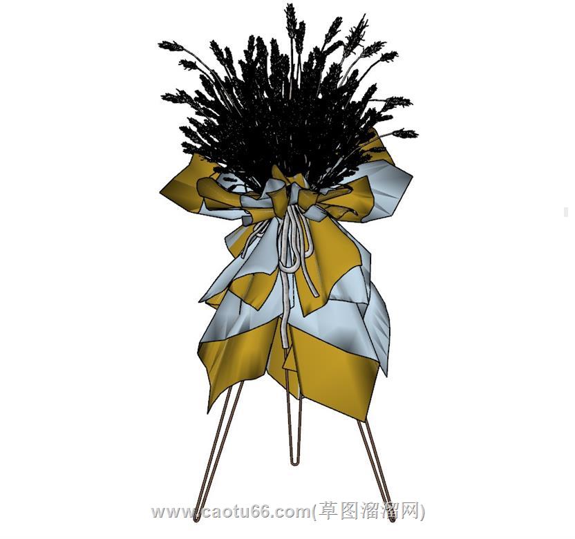 开业稻谷花篮SU模型