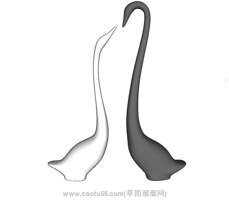 鹅工艺品SU模型