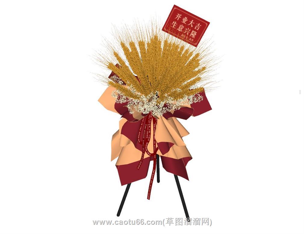 开业稻谷花篮SU模型