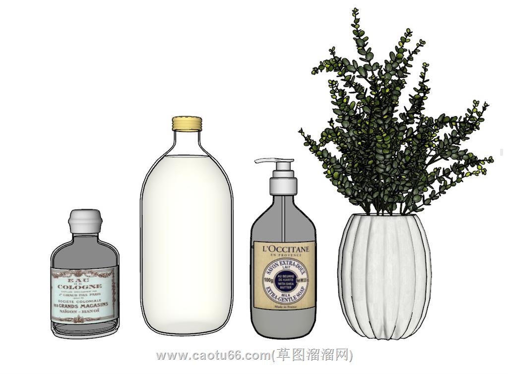 装饰摆件花瓶SU模型
