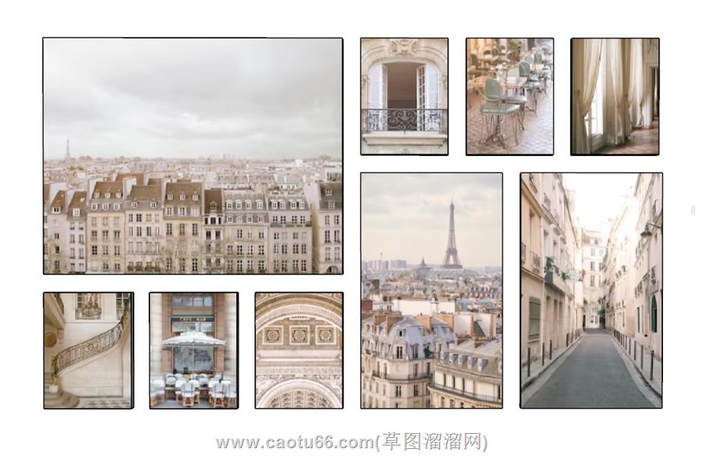 照片墙装饰画SU模型