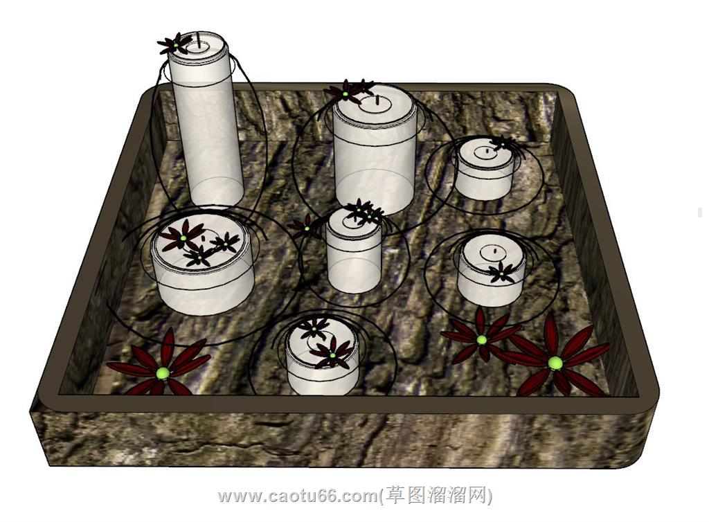 蜡烛装饰SU模型