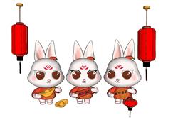 新年兔年灯笼SU模型