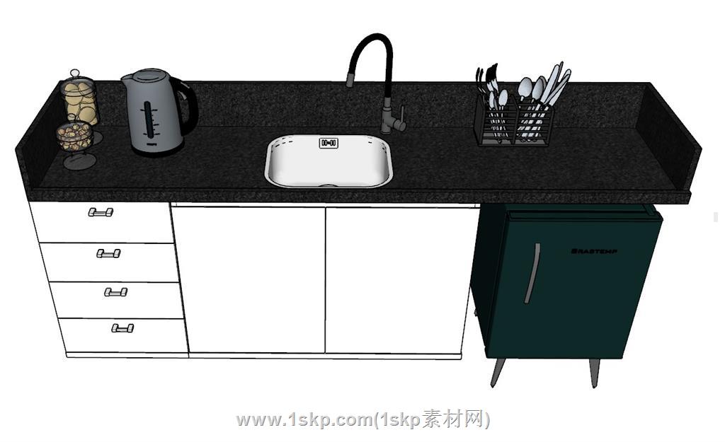 厨房橱柜SU模型