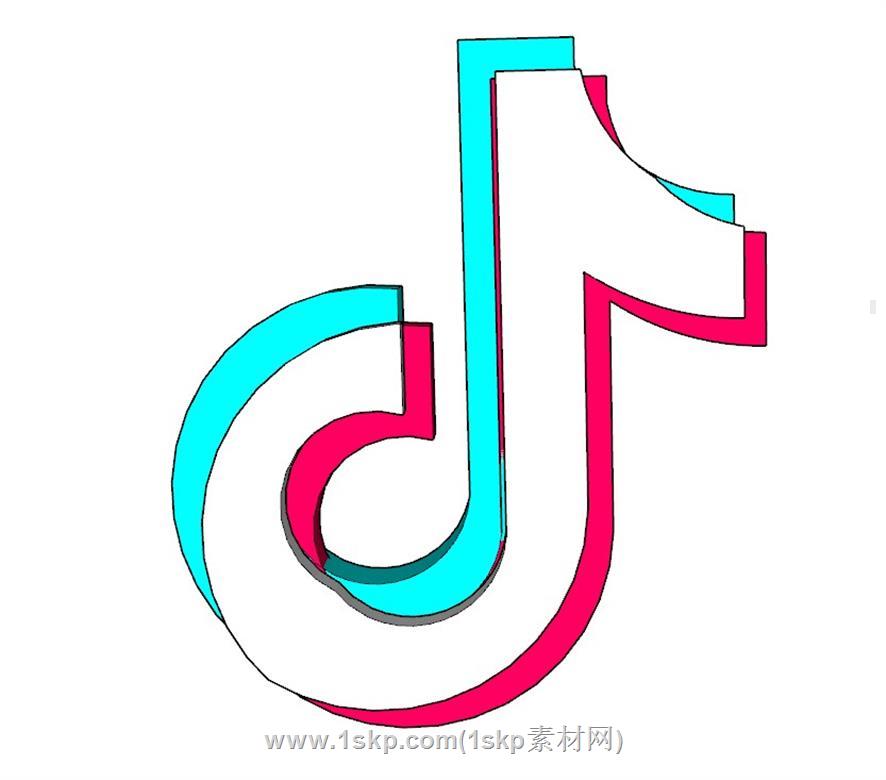 抖音TiktoklogoSU模型