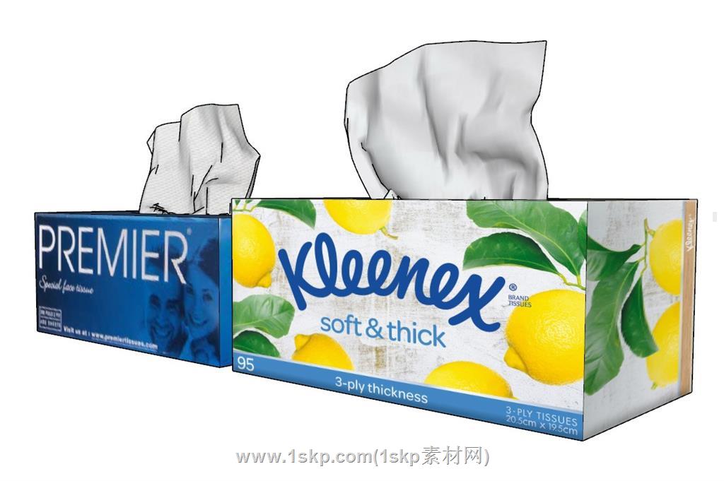 抽纸卫生纸纸巾SU模型