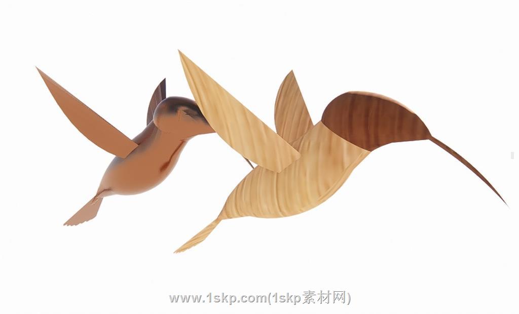 蜂鸟小鸟工艺品SU模型