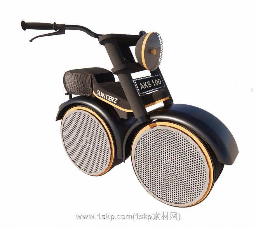 定制摩托车造型SU模型