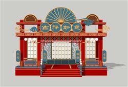 中式春节新年SU模型
