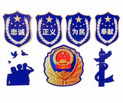公安警徽警察SU模型