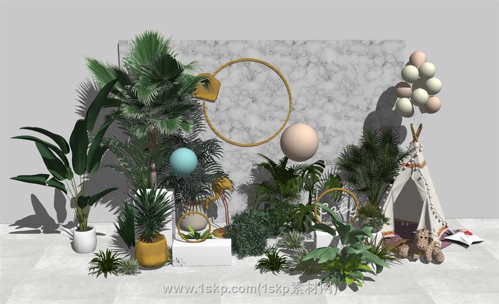 植物美陈SU模型