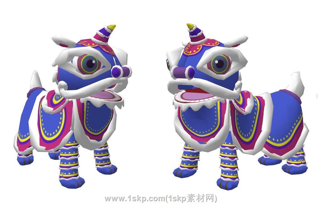 醒狮舞狮子喜庆SU模型