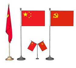 五星红旗国旗SU模型