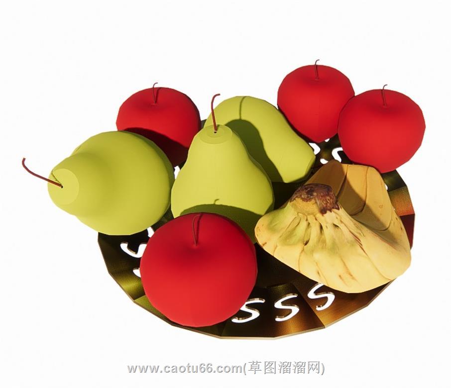 水果果盘SU模型