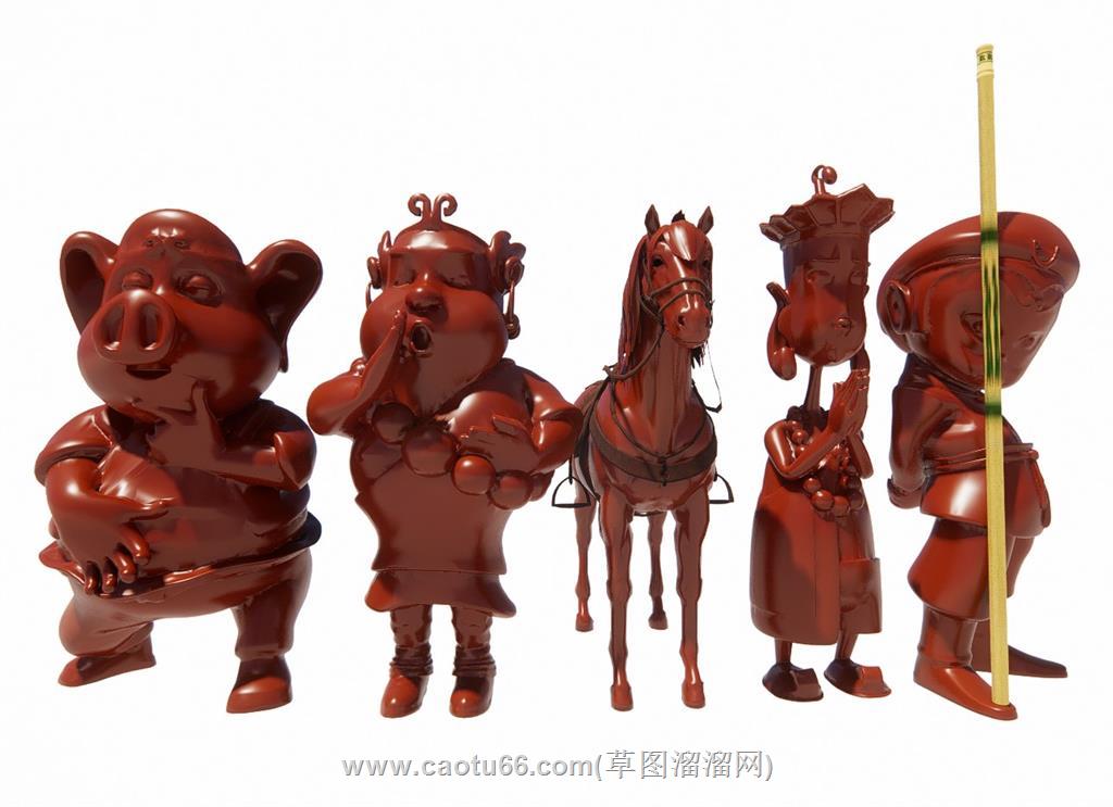 西游记手办雕塑SU模型