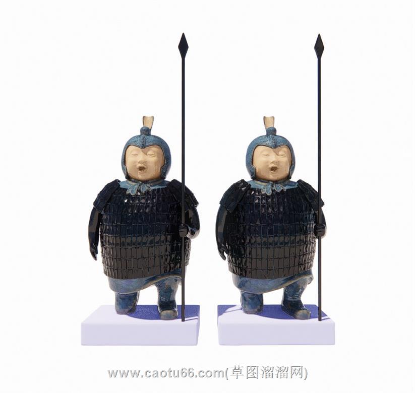 兵马俑手办SU模型