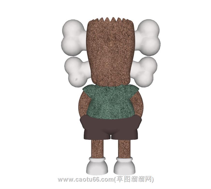 暴力熊手办装饰SU模型