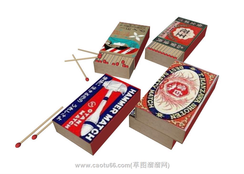 怀旧复古火柴盒SU模型
