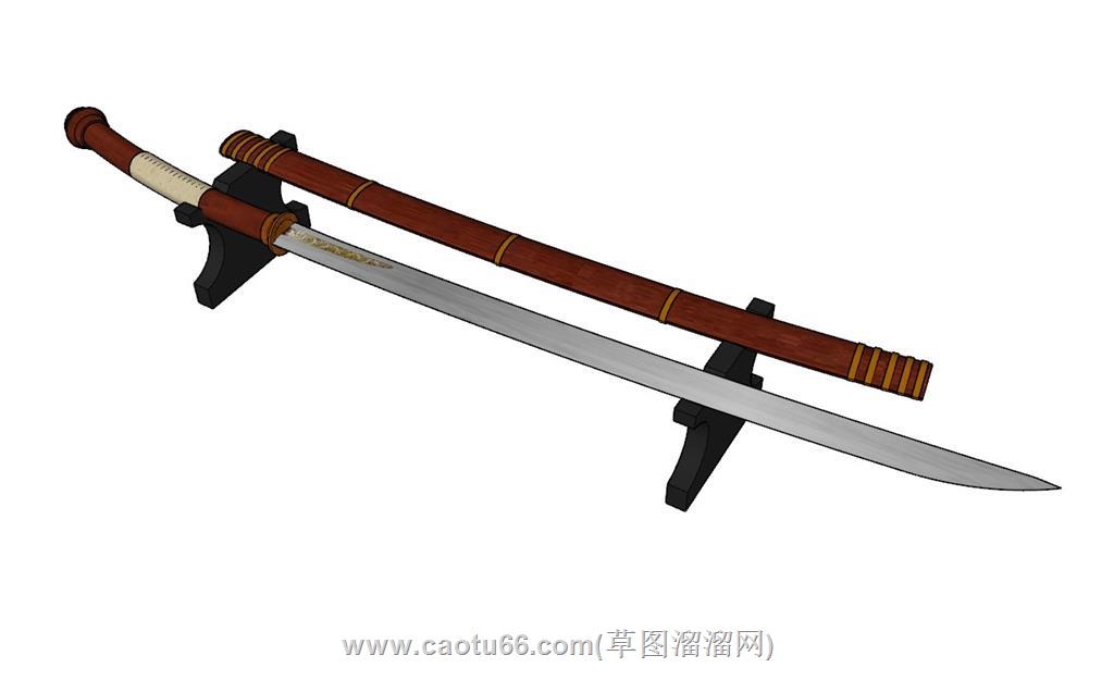 装饰宝剑武士刀SU模型