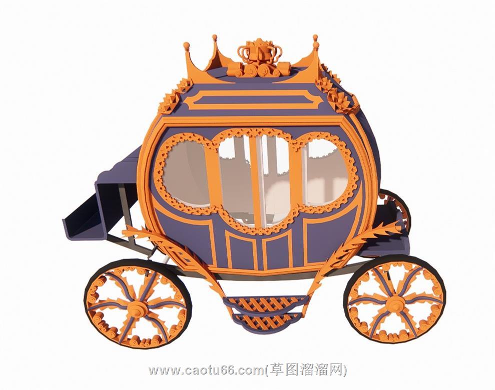 南瓜车马车SU模型