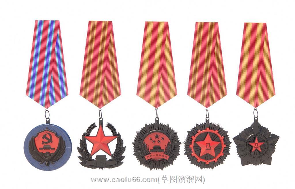 功勋章奖章奖牌SU模型