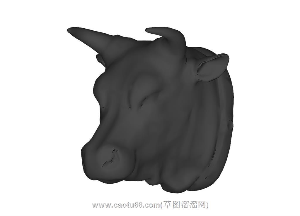 牛头工艺品装饰SU模型