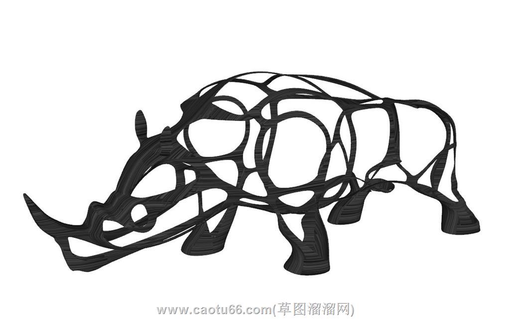 犀牛工艺品SU模型