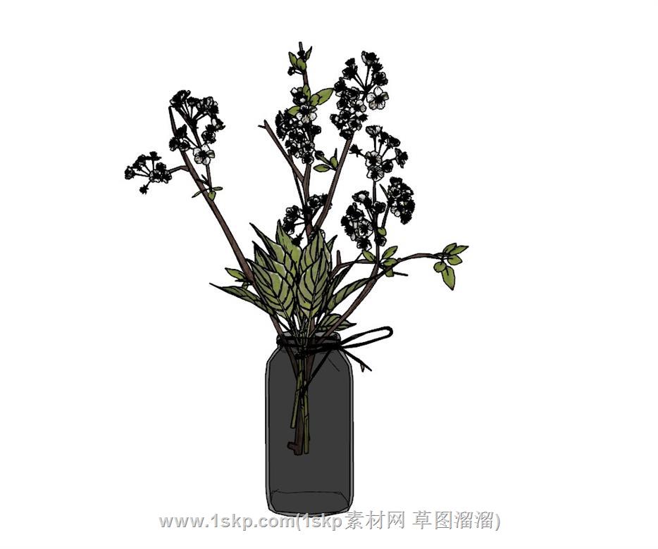 花瓶装饰SU模型