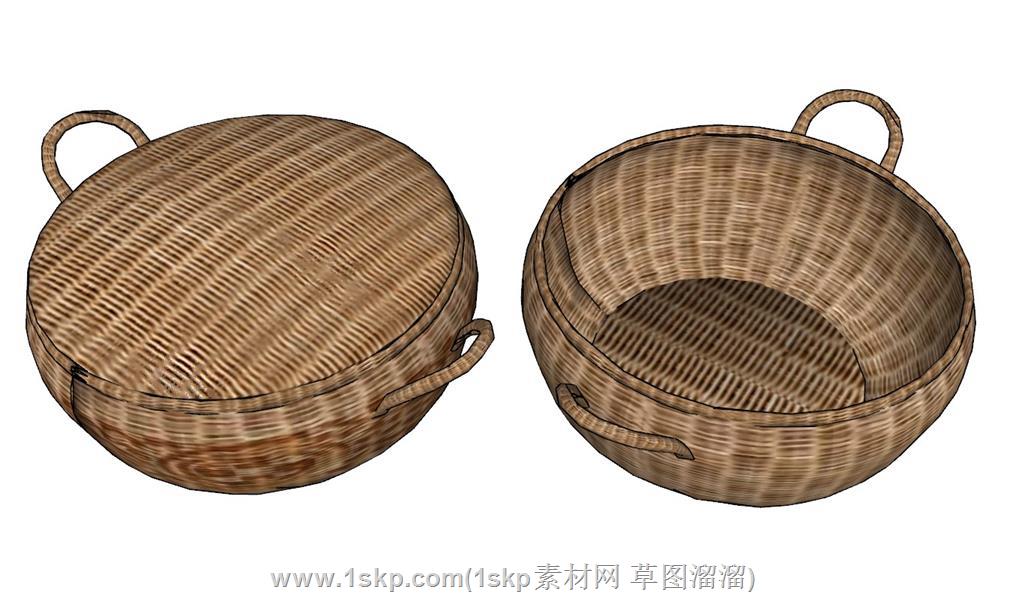 乡村篮子箩筐SU模型