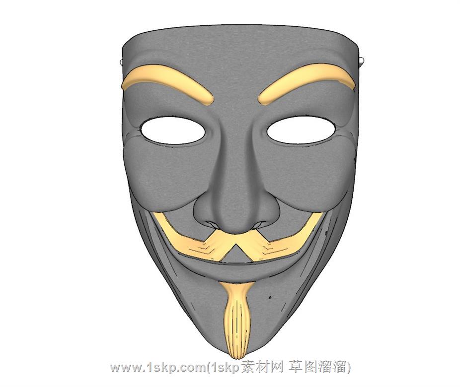 匿名者面具SU模型