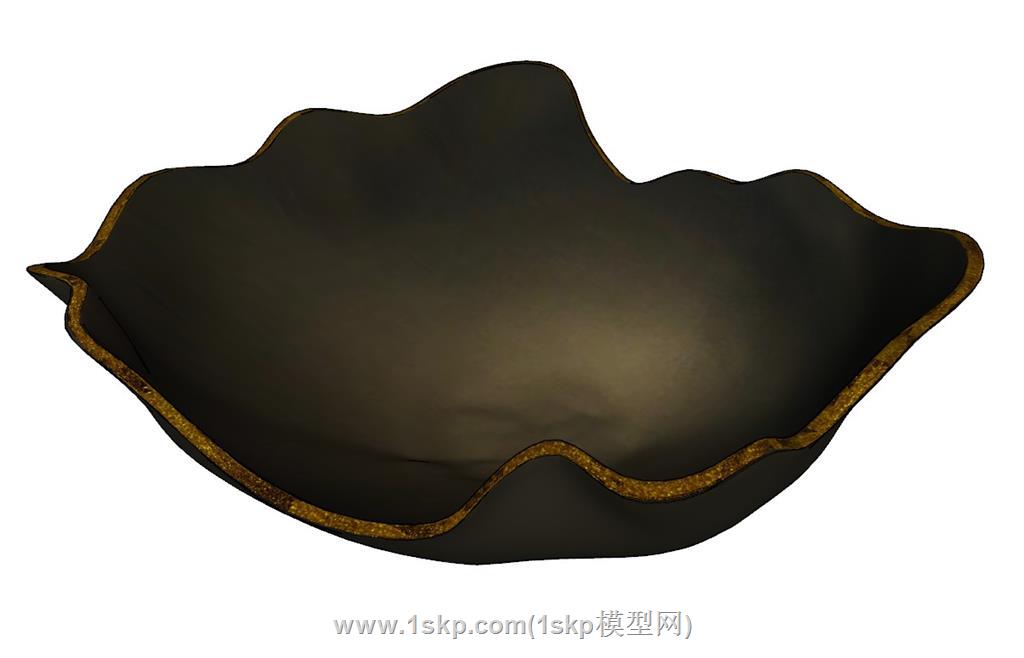 青铜果盘SU模型