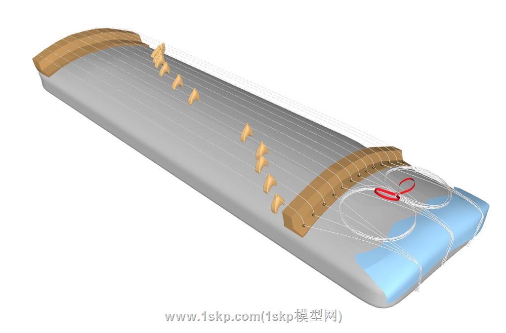 古筝乐器SU模型