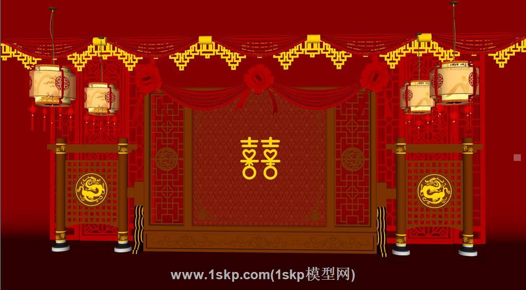 婚庆婚礼舞台SU模型