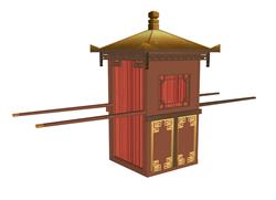 官轿花轿轿子SU模型