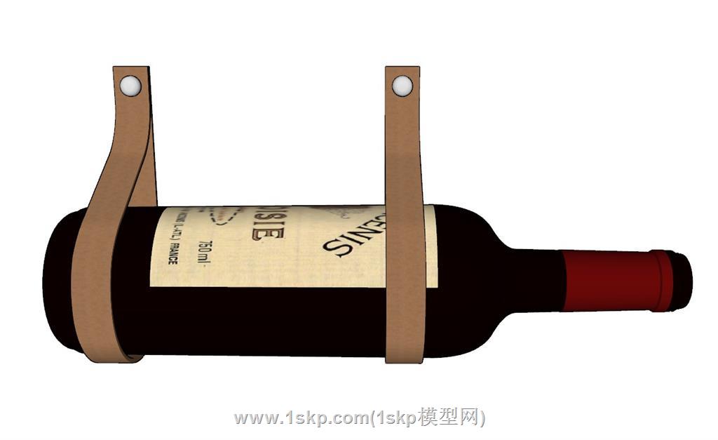 酒瓶红酒SU模型
