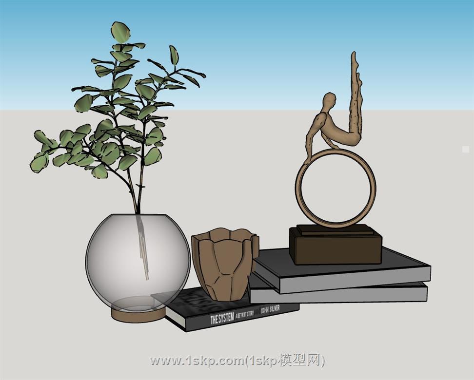体操花瓶书本SU模型
