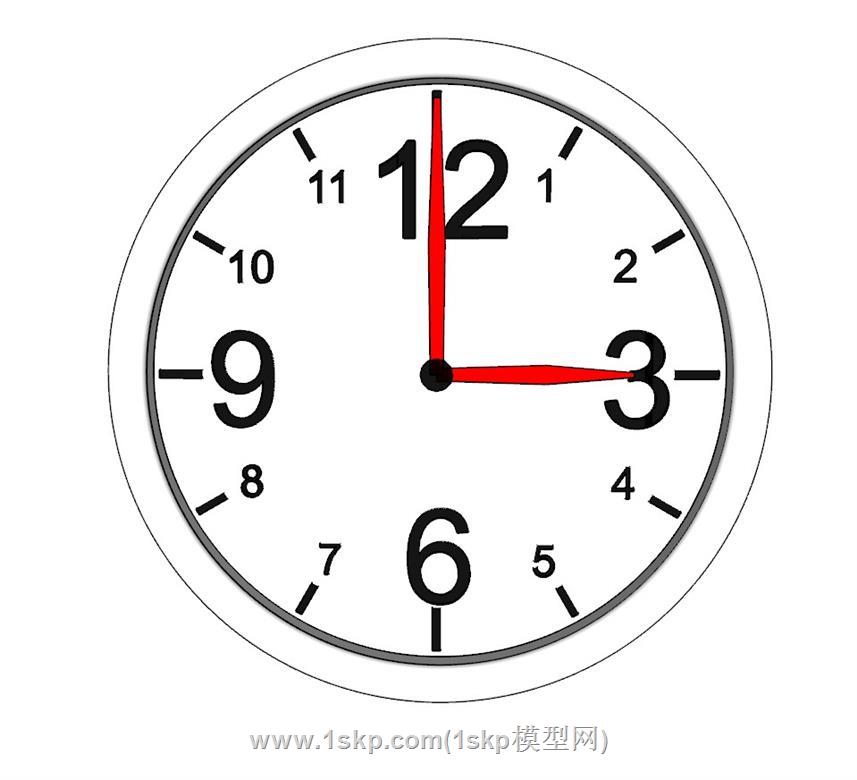 挂钟时钟SU模型