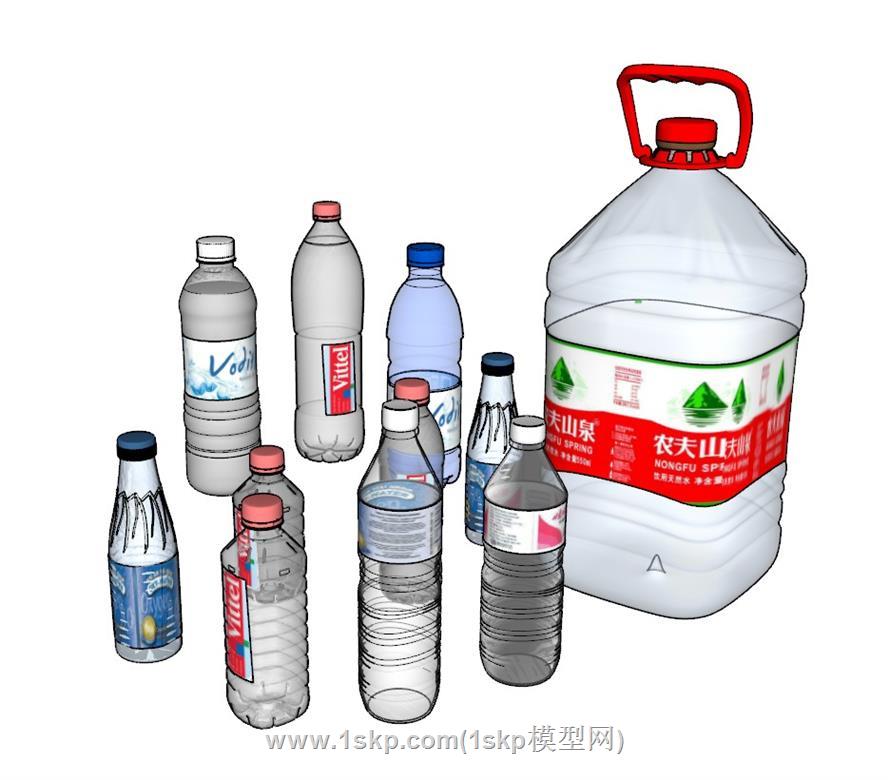 矿泉水水瓶SU模型