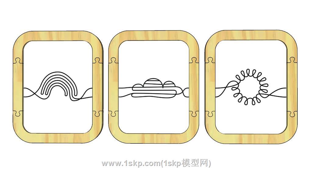 墙饰画装饰画SU模型