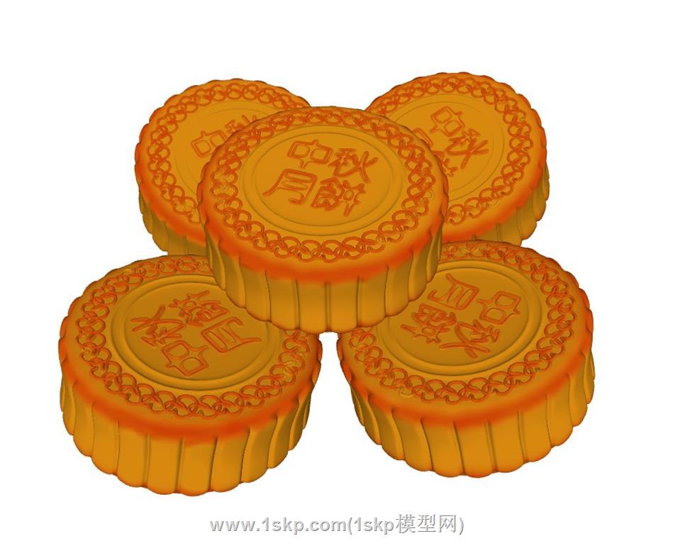 中秋月饼SU模型