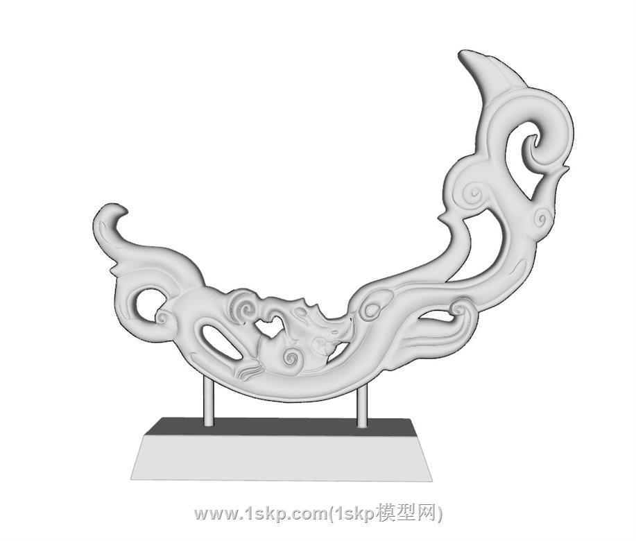 中式摆件吉祥如意SU模型