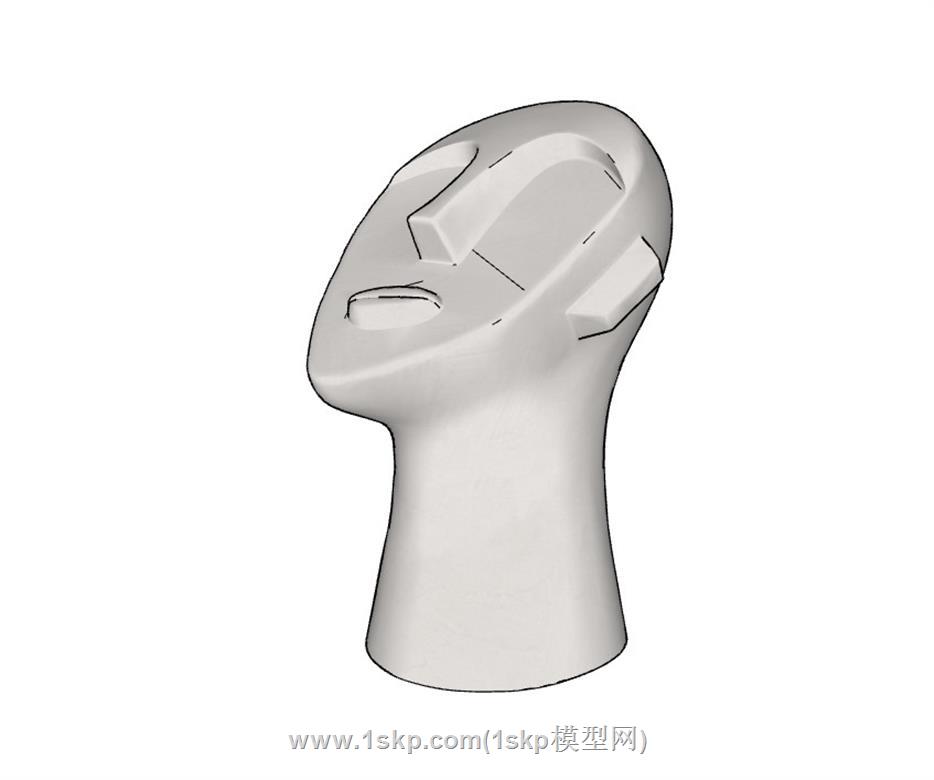 抽象人脸工艺品SU模型