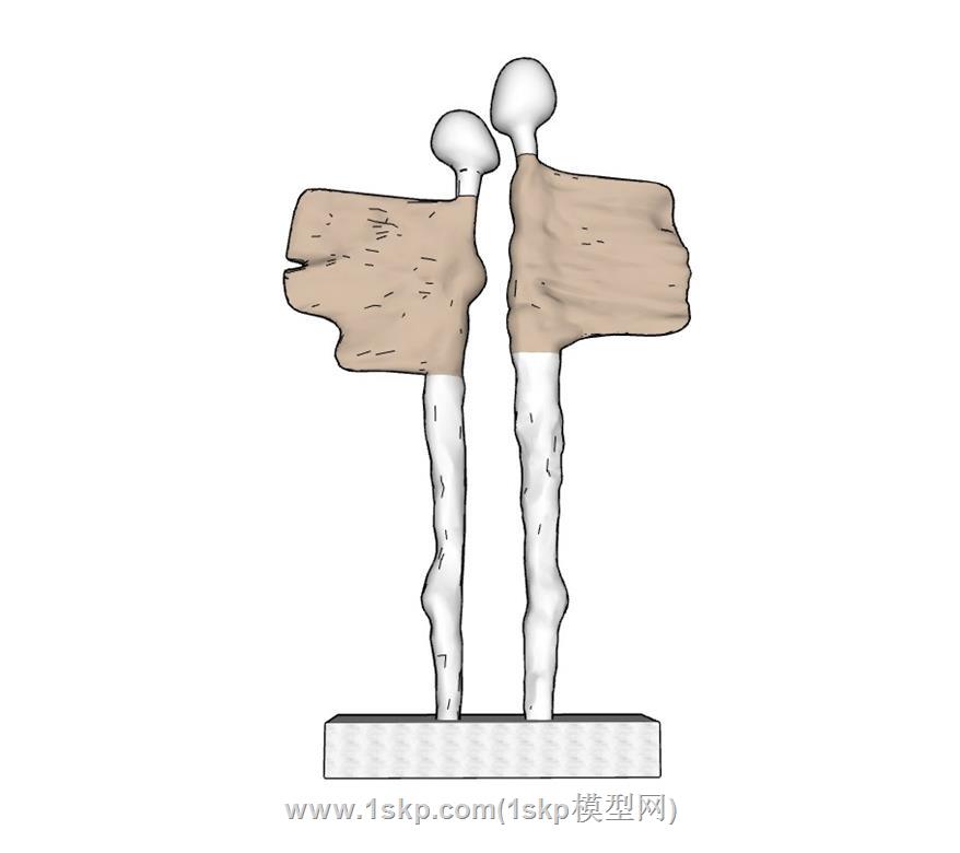 抽象人物工艺品SU模型