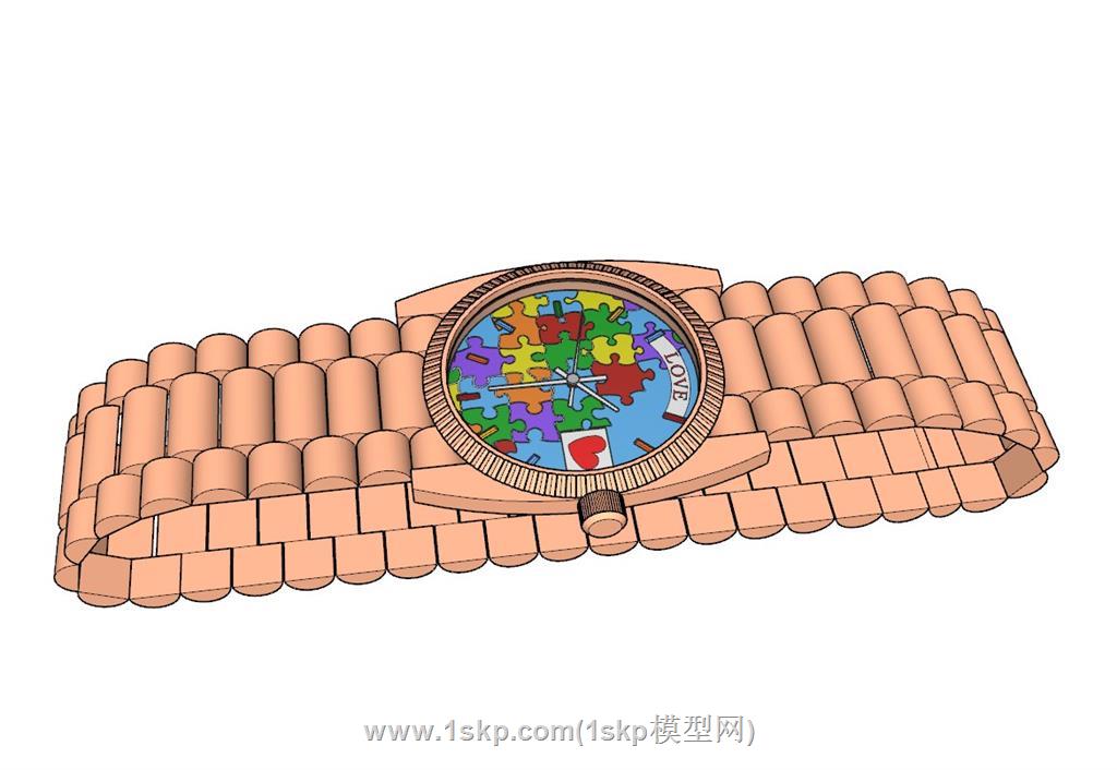 拼图手表SU模型