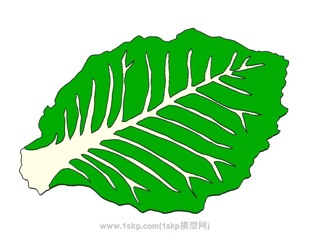 叶子树叶雕刻SU模型
