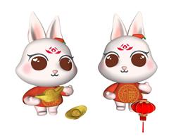 招财兔SU模型