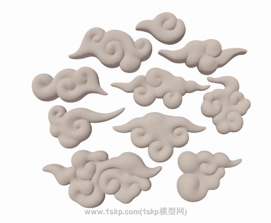 装饰云朵SU模型